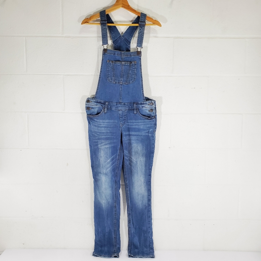 Mossimo Women’s Plus Sz XS Stretch Bibs Overalls waist 33” inseam 30” Distressed